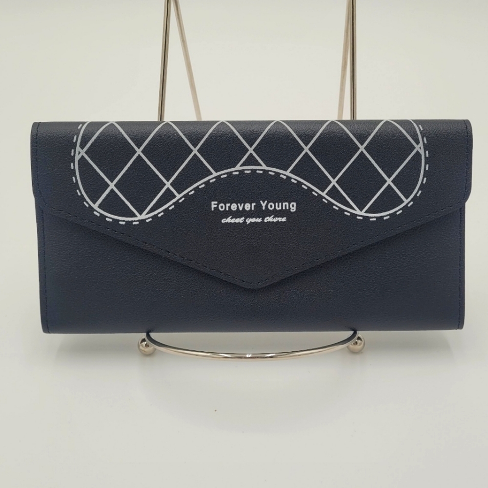 Womens Foldover Leather Wallet